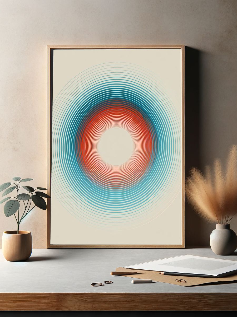 Concentric Orbit Abstract Poster. — room view 2