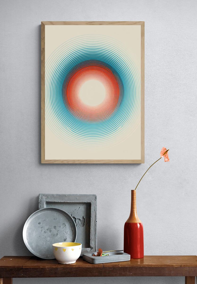 Concentric Orbit Abstract Poster. — room view 3