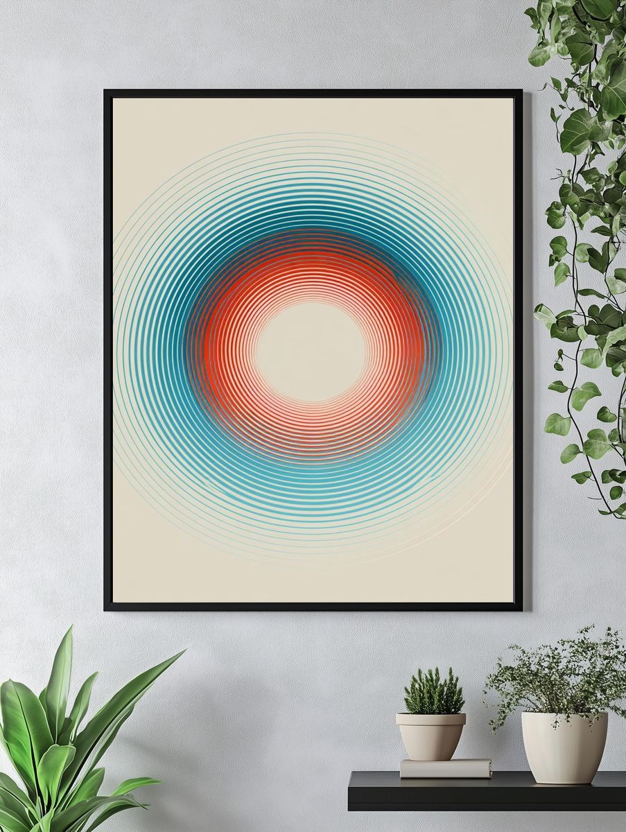 Concentric Orbit Abstract Poster. — room view 4
