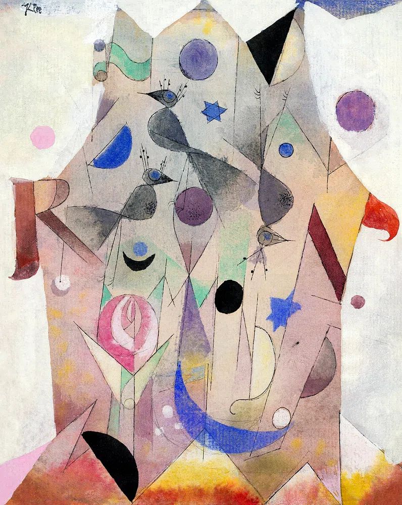 Persische Nachtigallen (Persian Nightingales) (1917). poster — abstract art