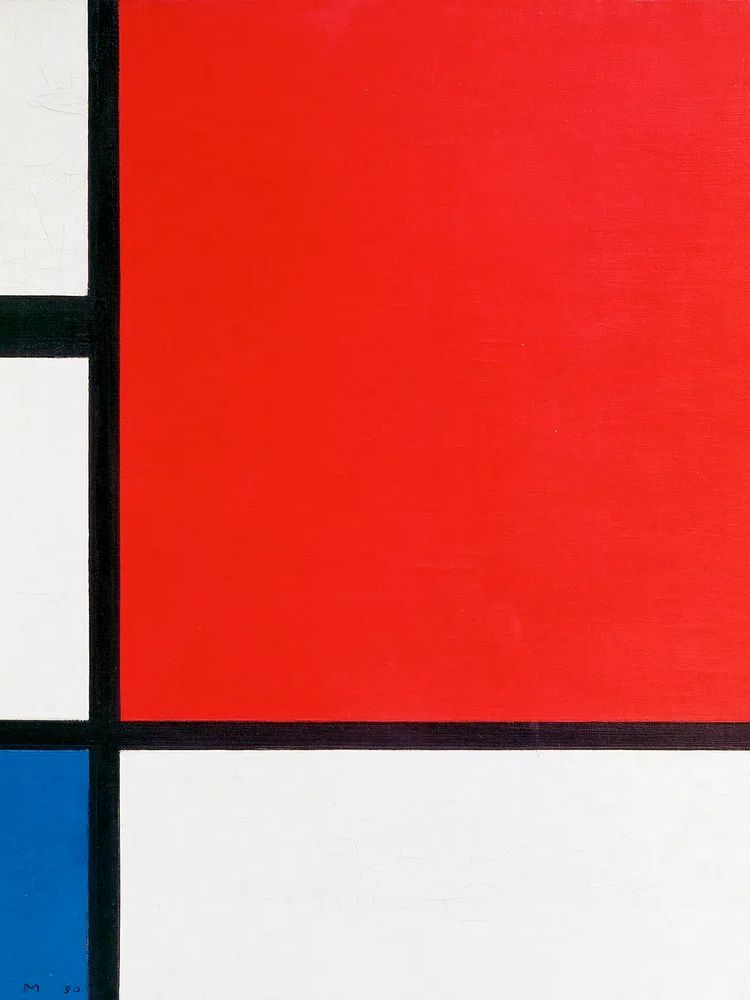 Piet Mondrian 's Composition Red. poster — abstract art