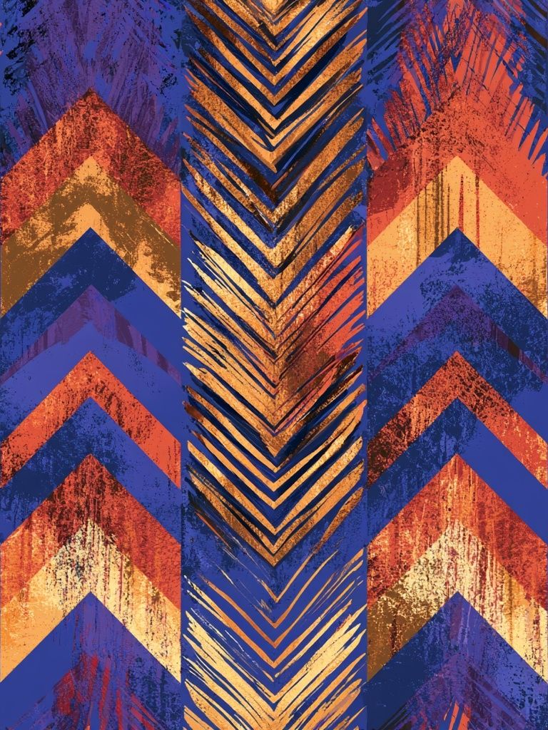 Chevron Rhythm Abstract Poster. poster — abstract art