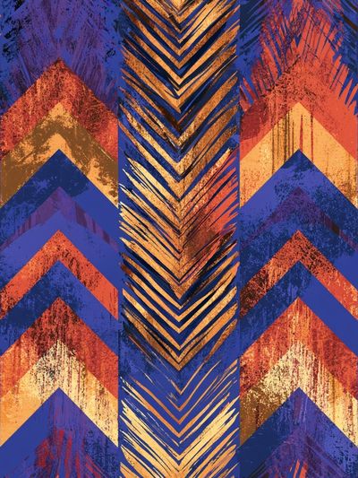 Chevron Rhythm Abstract Poster.