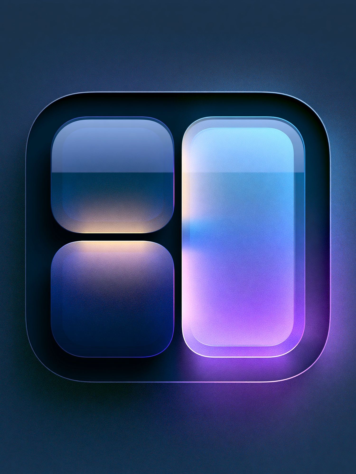 Neon Glass Geometry Abstract Poster. poster detail