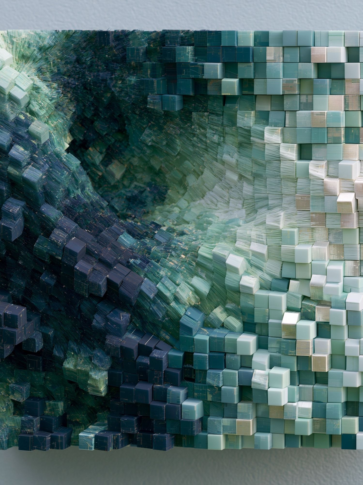 Oceanic Cubes Abstract Poster. poster detail
