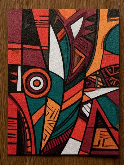 Geometric Tribal Abstract Poster.
