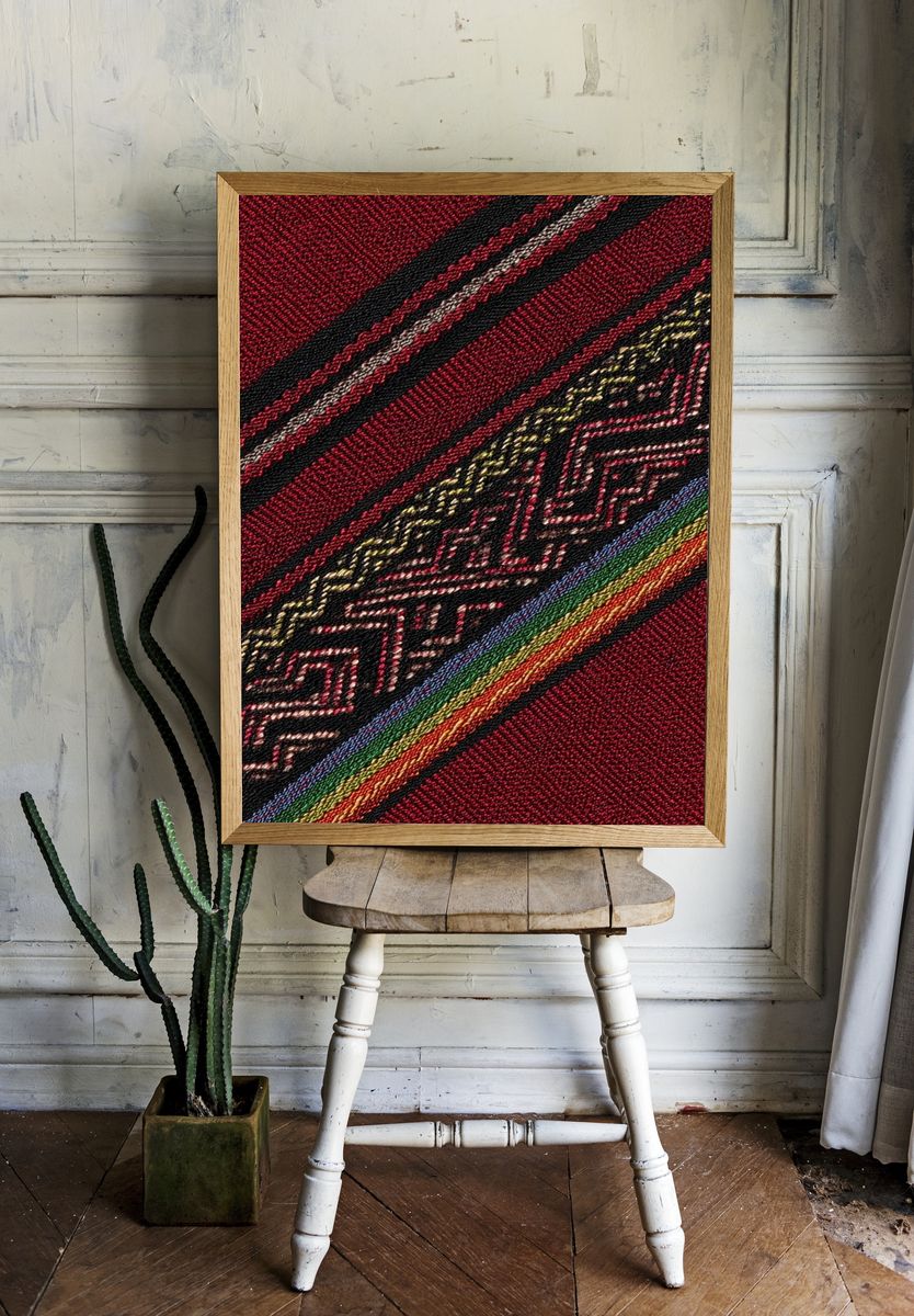 Andean Textile Pattern Print. — room view 1