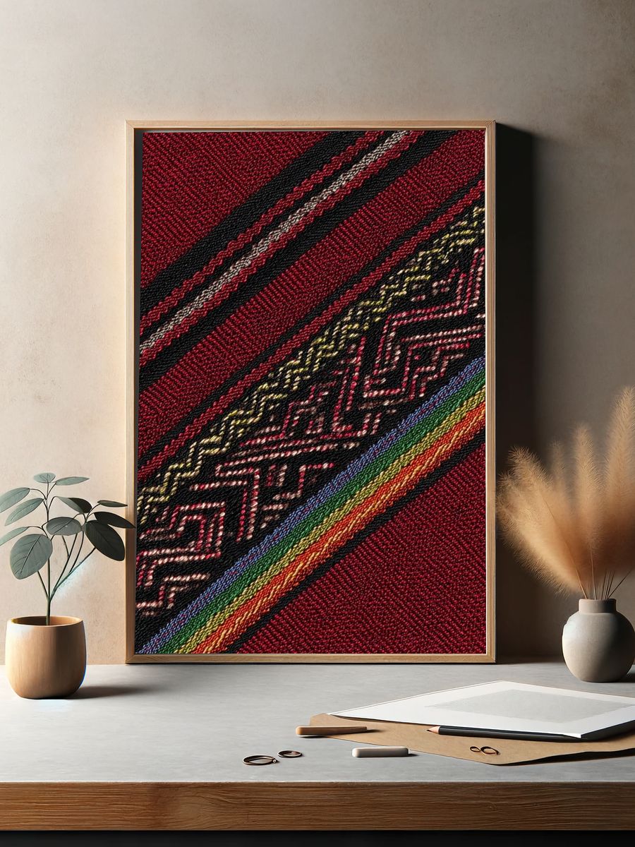 Andean Textile Pattern Print. — room view 2