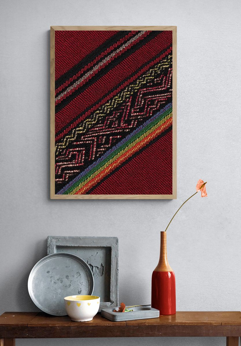 Andean Textile Pattern Print. — room view 3