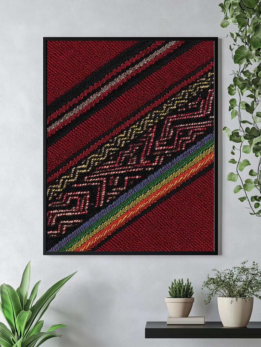 Andean Textile Pattern Print. — room view 4