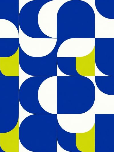 Blue Geometric Pattern Poster. poster