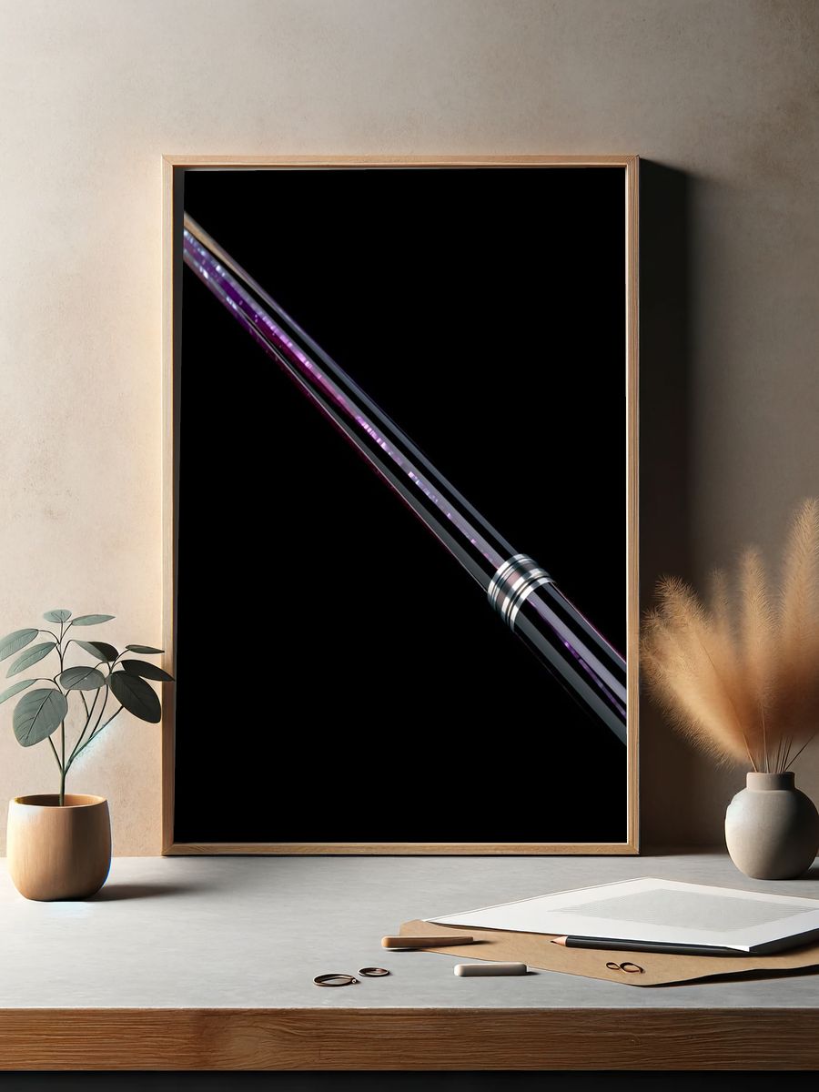 Abstract Neon Blade Poster. — room view 2