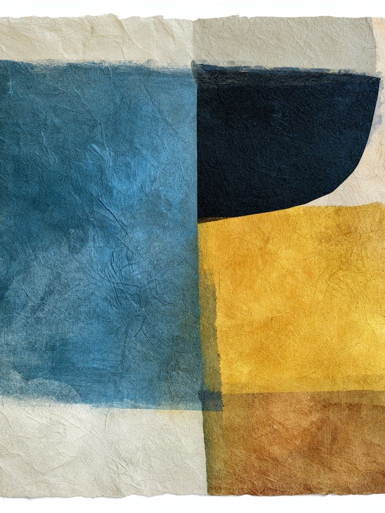 Textured Geometric Color Blocks Poster. poster — abstract art