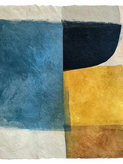 Textured Geometric Color Blocks Poster. poster