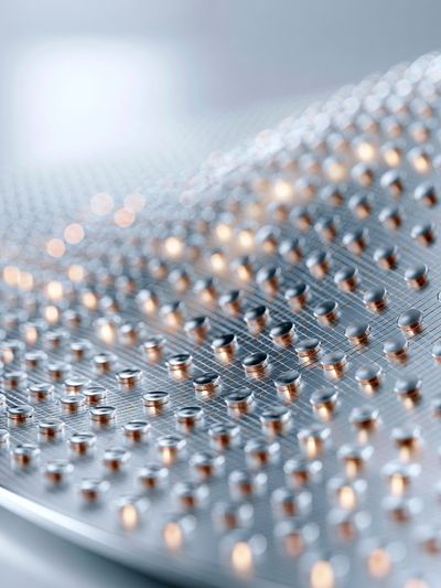Futuristic Metallic Texture Poster.
