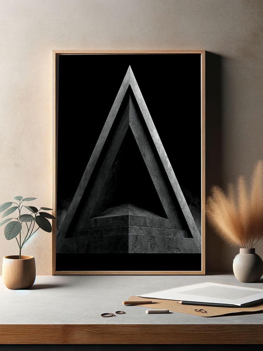 Monolithic Triangle Abstract Poster. — room view 2