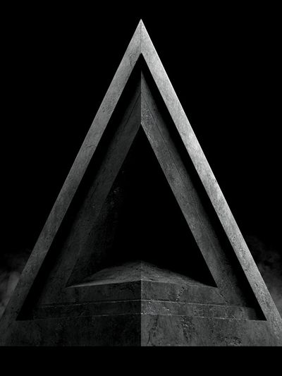 Monolithic Triangle Abstract Poster.