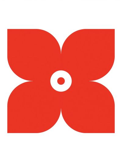 Red Floral Abstract Poster.