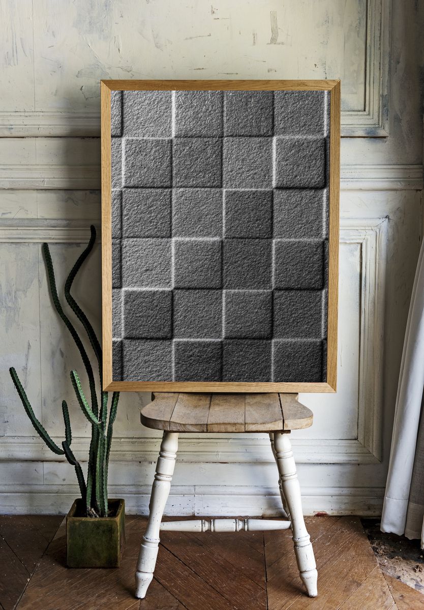 Textured Grid Abstract Poster. room preview