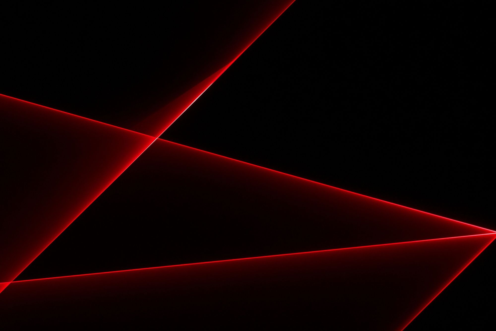 Red Neon Geometric Abstract Poster. poster — abstract art
