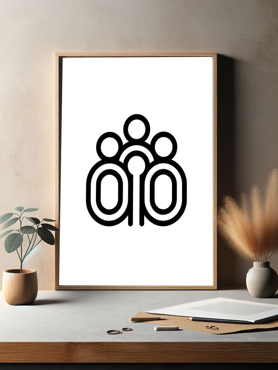 Abstract Monoline Figures Poster. — room view 2