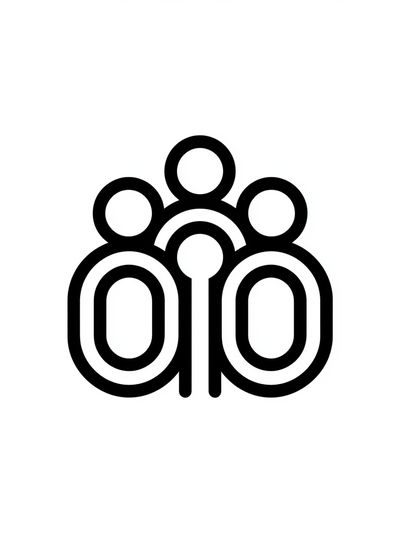 Abstract Monoline Figures Poster.