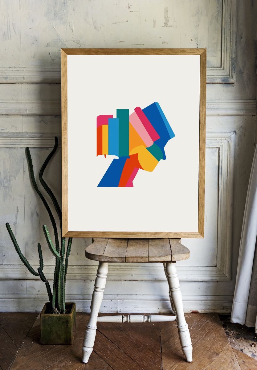 Color Block Abstract Poster. — room view 1