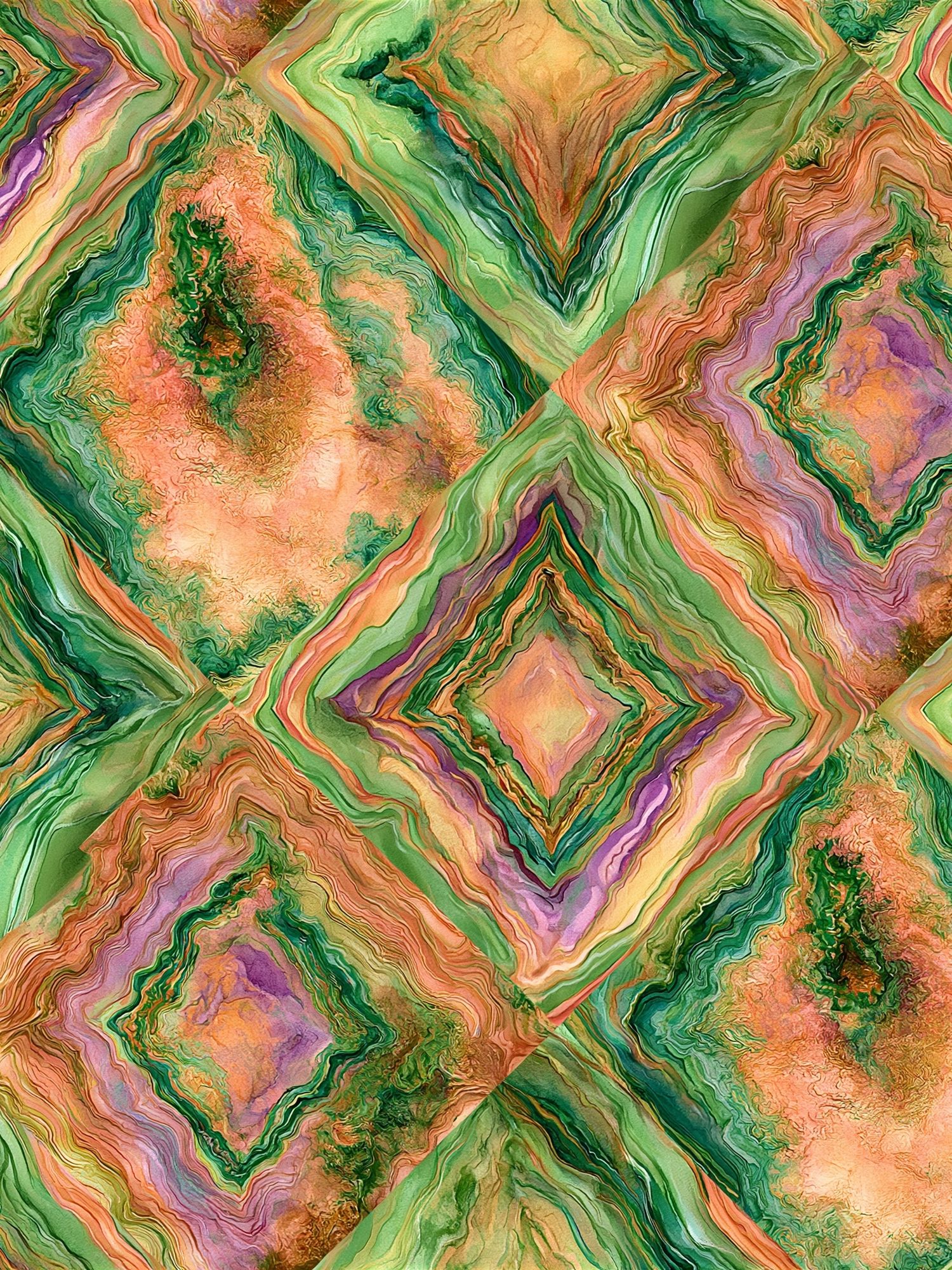 Marbled Diamond Pattern Abstract Poster. poster — abstract art