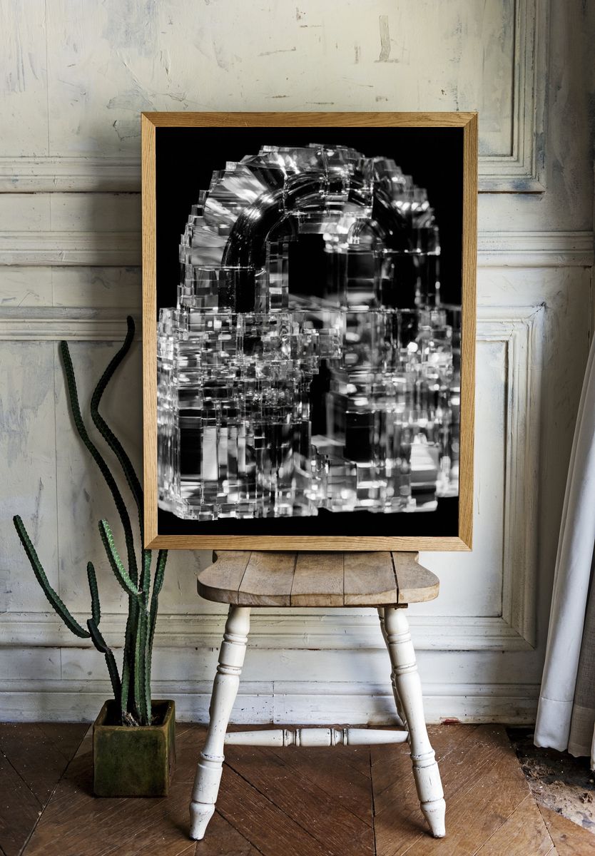 Crystal Geometric Abstract Poster. room preview