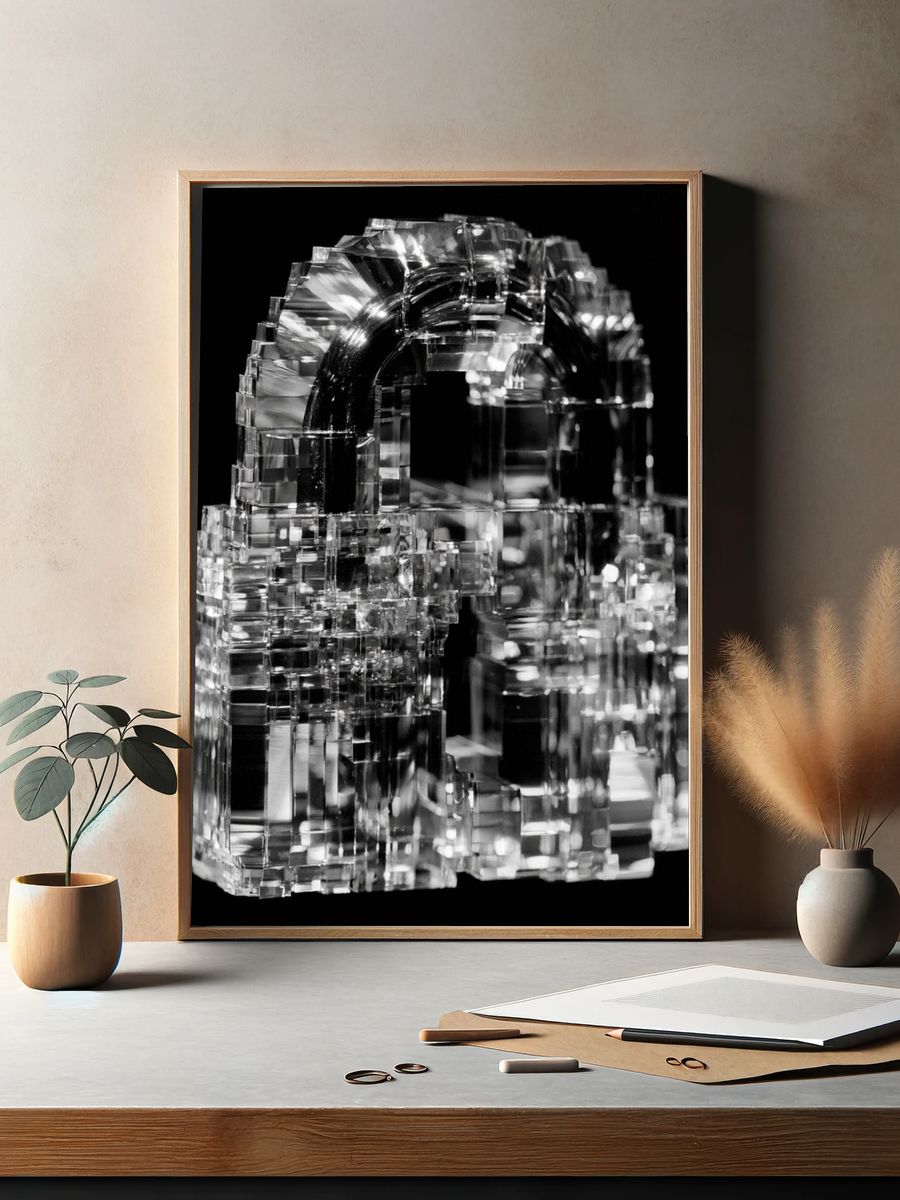 Crystal Geometric Abstract Poster. — room view 2