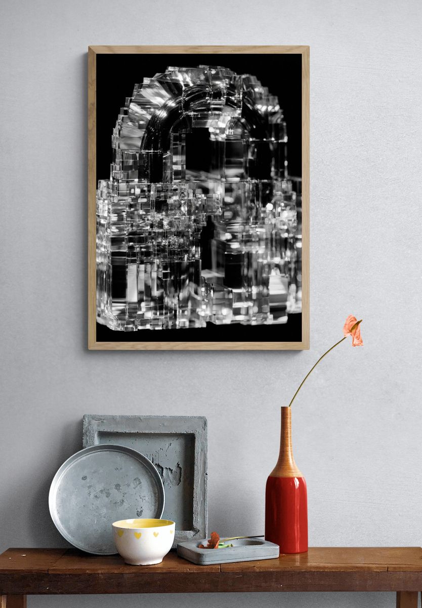 Crystal Geometric Abstract Poster. — room view 3