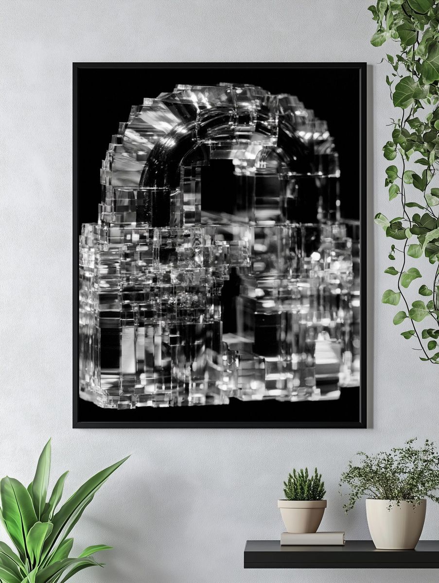 Crystal Geometric Abstract Poster. — room view 4