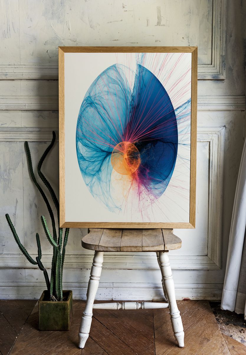 Chromatic Orb Abstract Poster. room preview