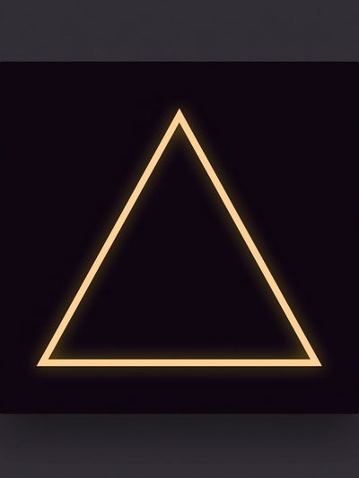 Glowing Triangle Minimalist Poster. poster
