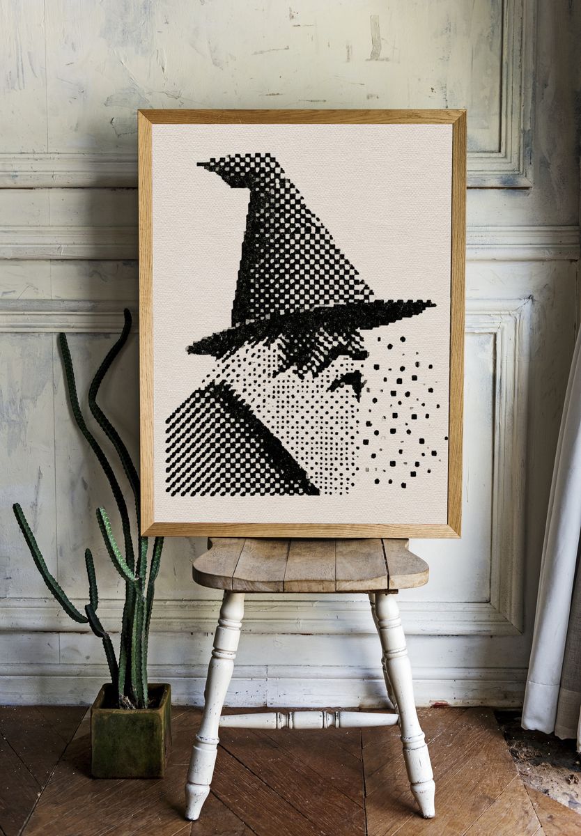 Geometric Halftone Abstract Poster. room preview