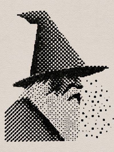 Geometric Halftone Abstract Poster.