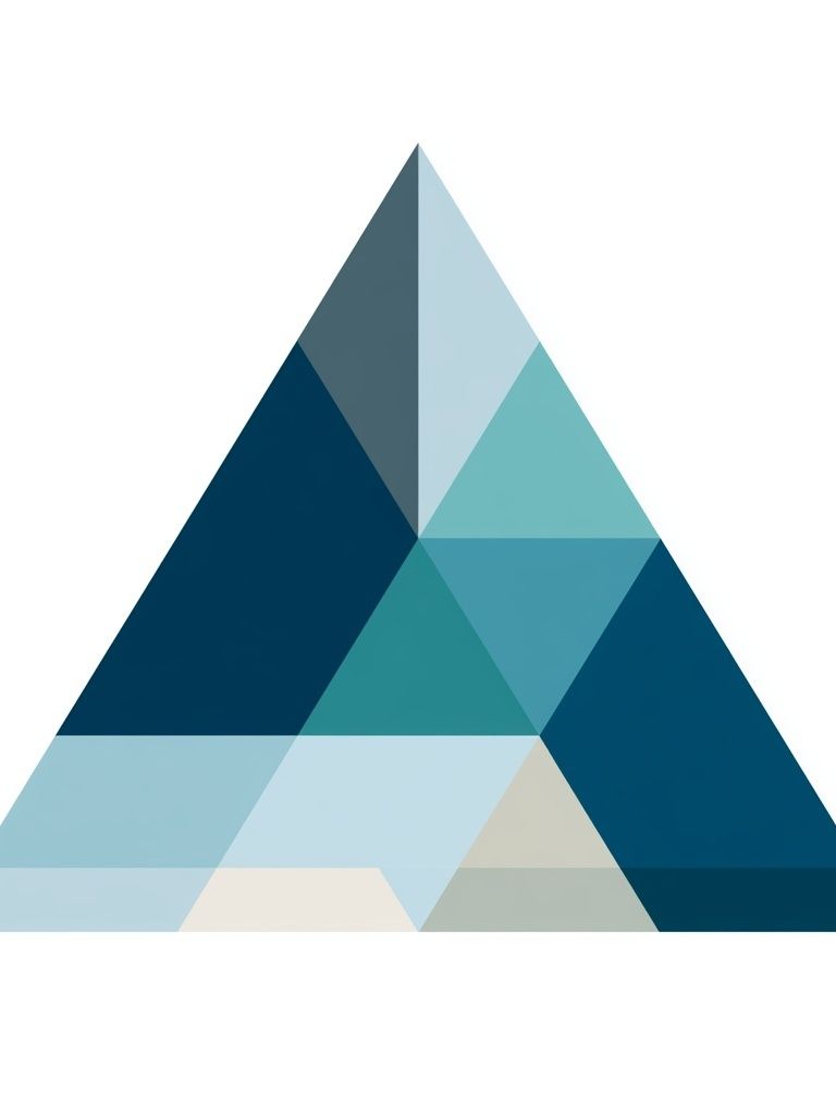 Geometric Blue Triangle Poster. poster detail