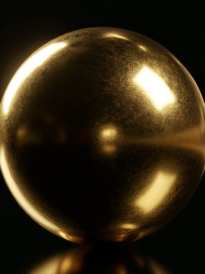 Golden Orb Abstract Poster. poster