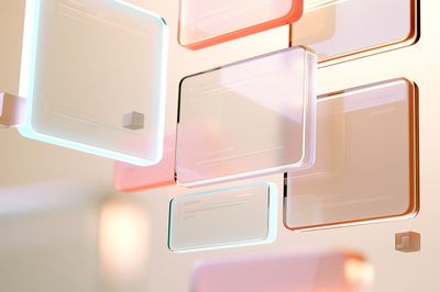 Pastel Glass Geometry Abstract Poster.