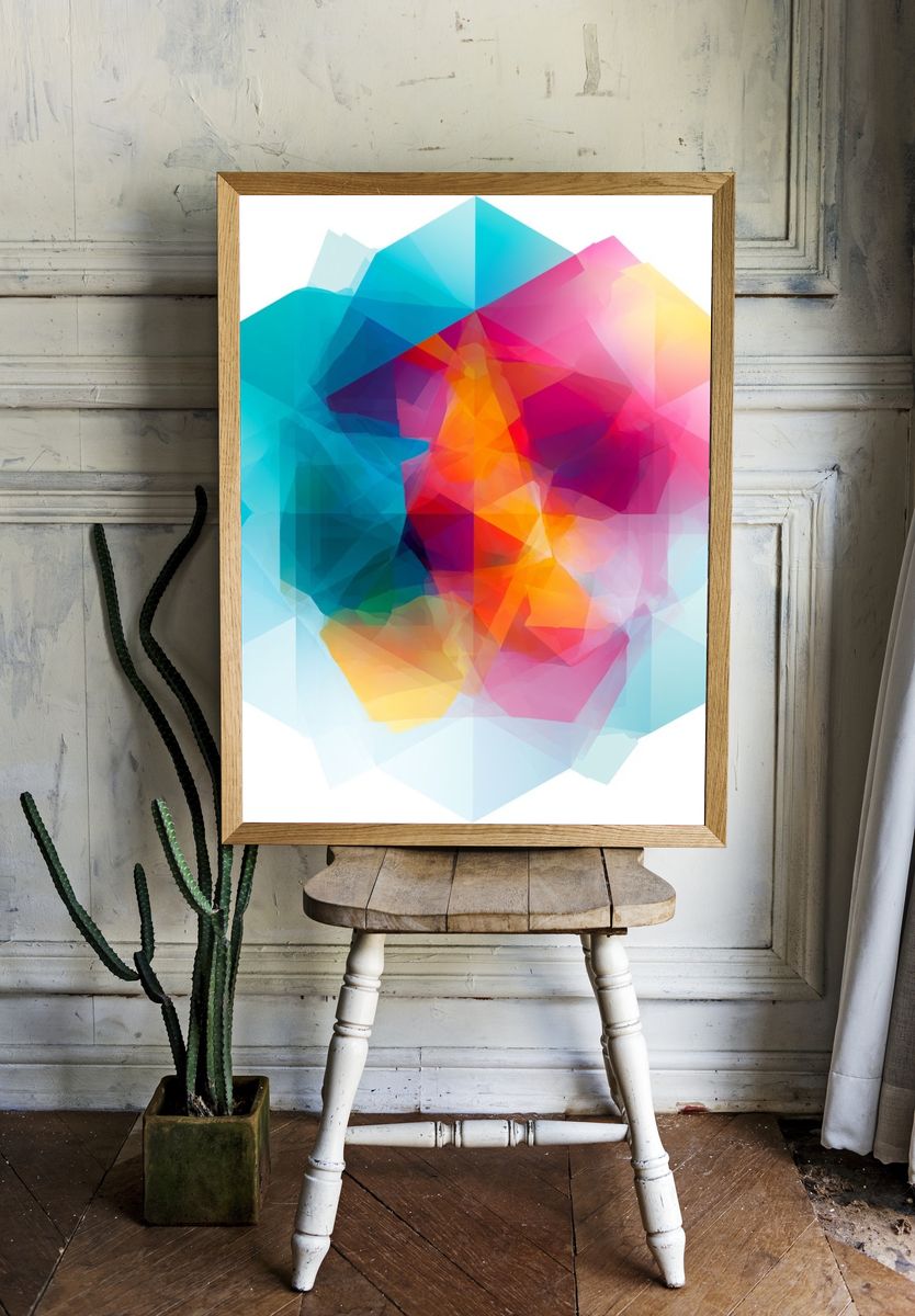 Color Prism Abstract Poster. — room view 1