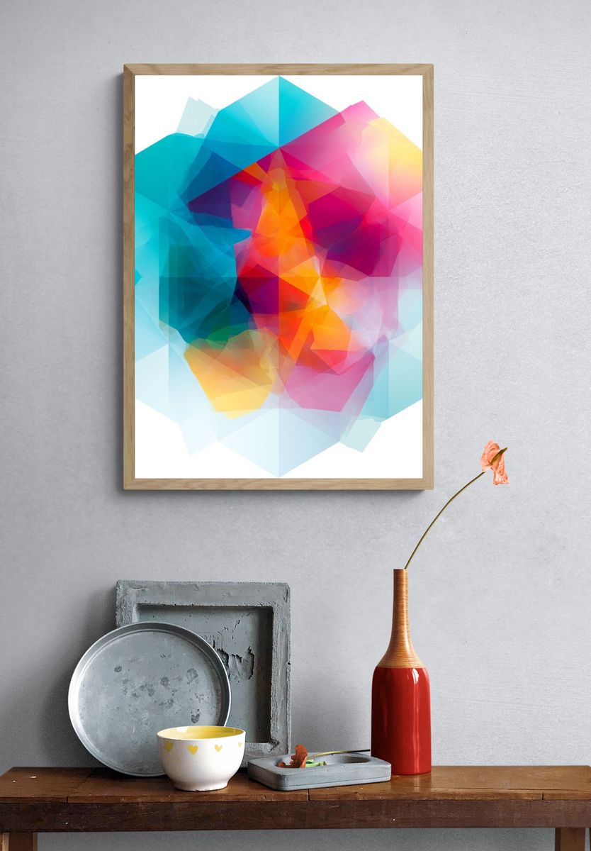 Color Prism Abstract Poster. — room view 3