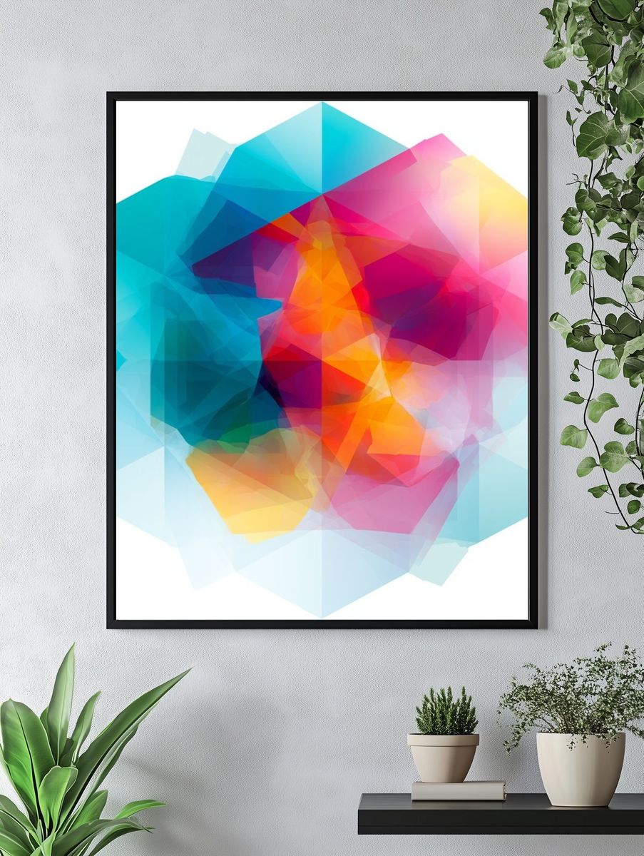 Color Prism Abstract Poster. — room view 4