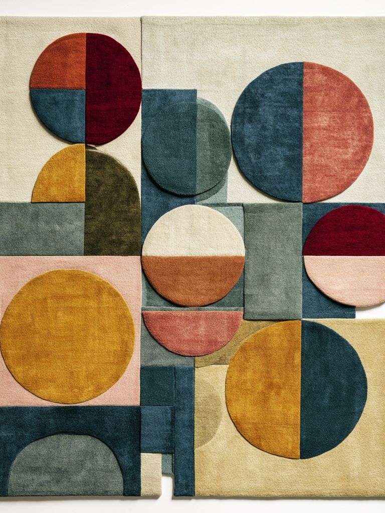 Geometric Velvet Circles Poster. poster — abstract art