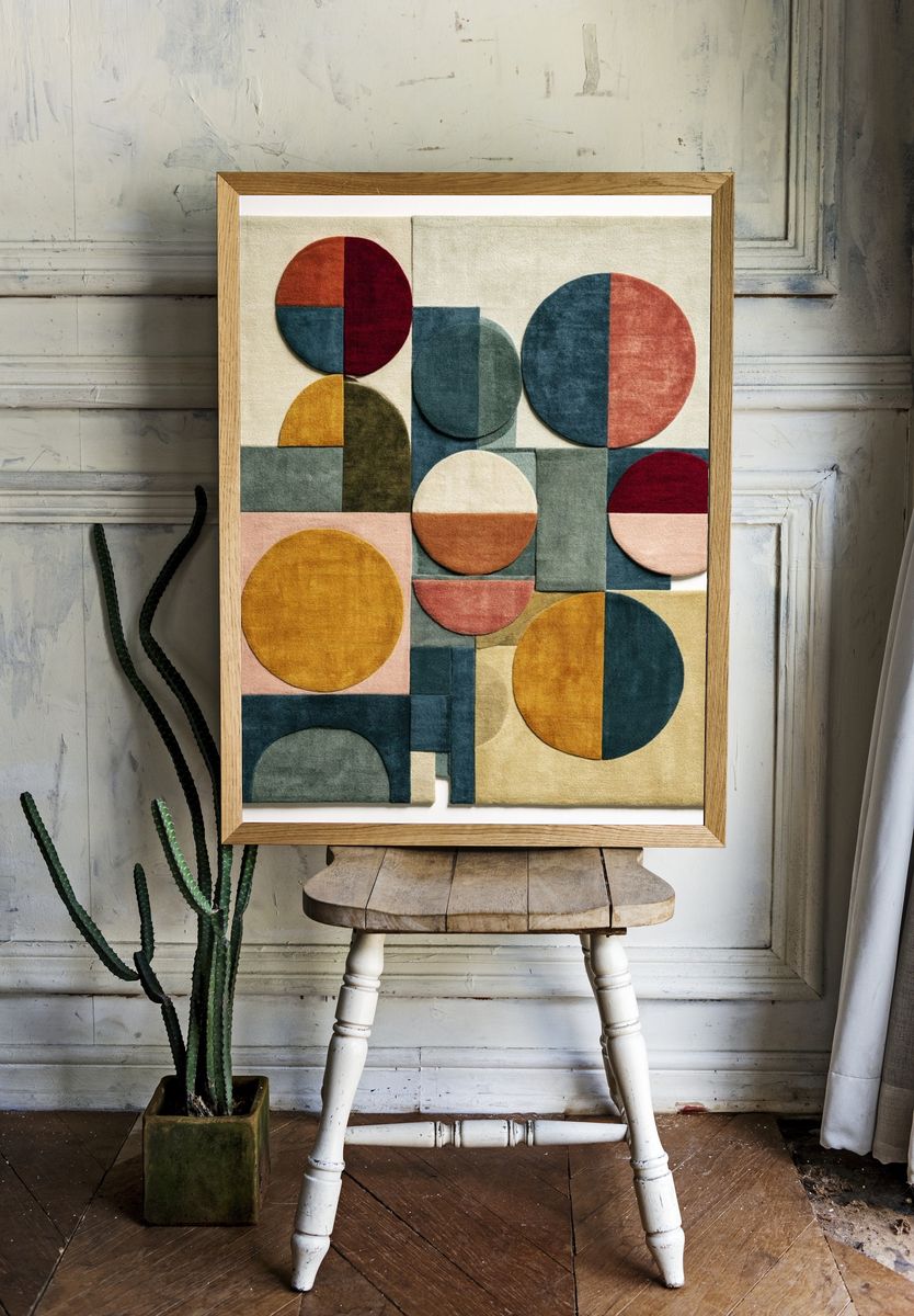 Geometric Velvet Circles Poster. room preview