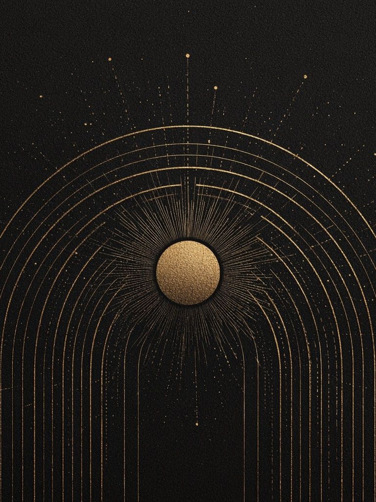 Golden Orb Abstract Poster. poster detail