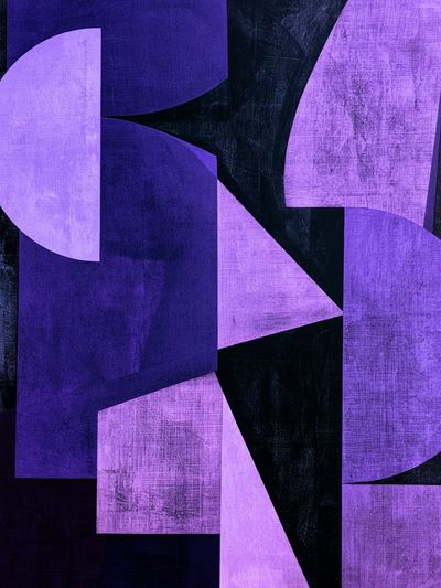Purple Geometric Abstract Poster.
