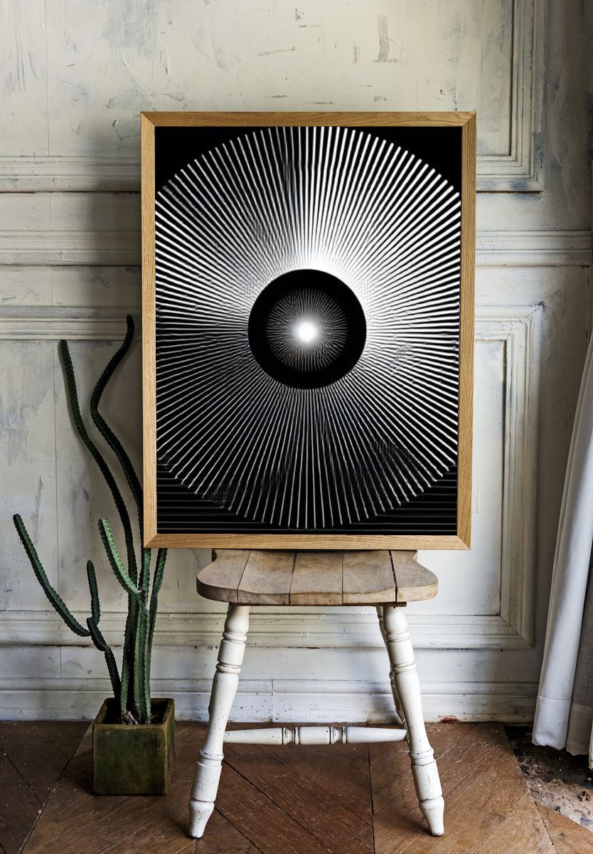 Radiant Optical Circle Poster. room preview