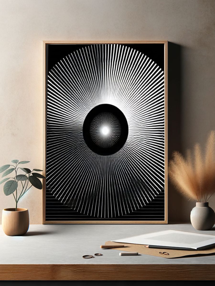 Radiant Optical Circle Poster. — room view 2