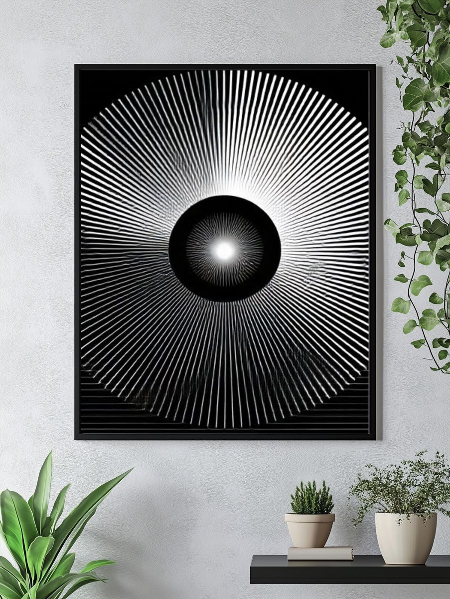 Radiant Optical Circle Poster. — room view 4