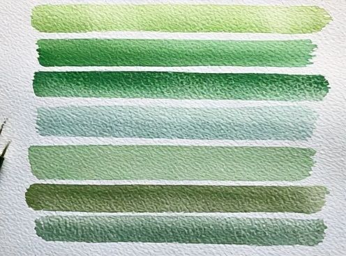 Green Watercolor Stripes Poster. poster detail